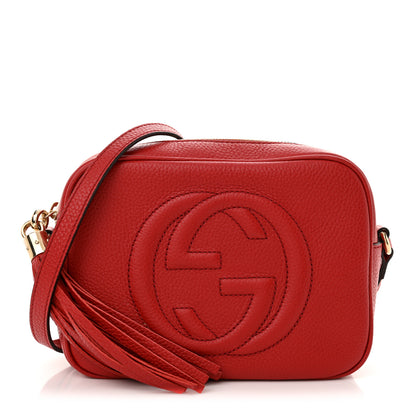 Gucci Pebbled Calfskin Small Soho Disco Bag Tabasco Red 1 of 10