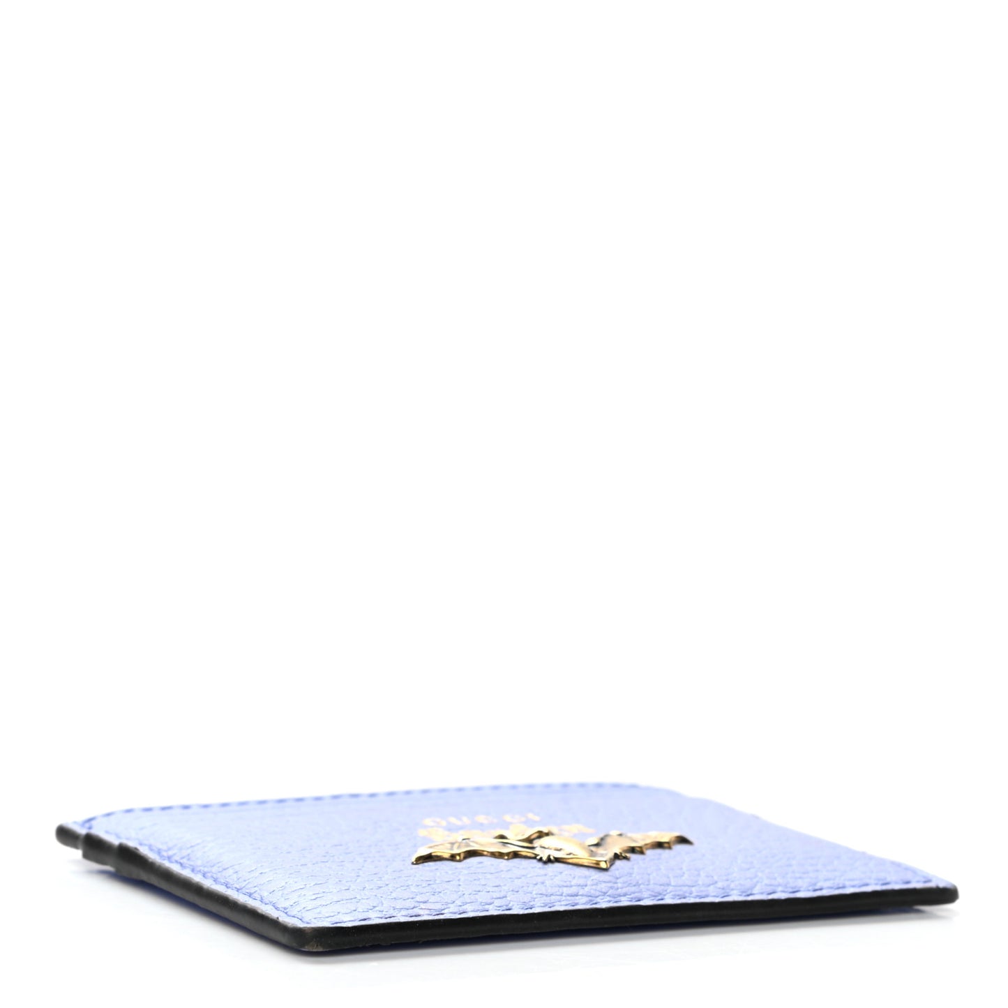 Calfskin Garden Bat Card Holder Periwinkle