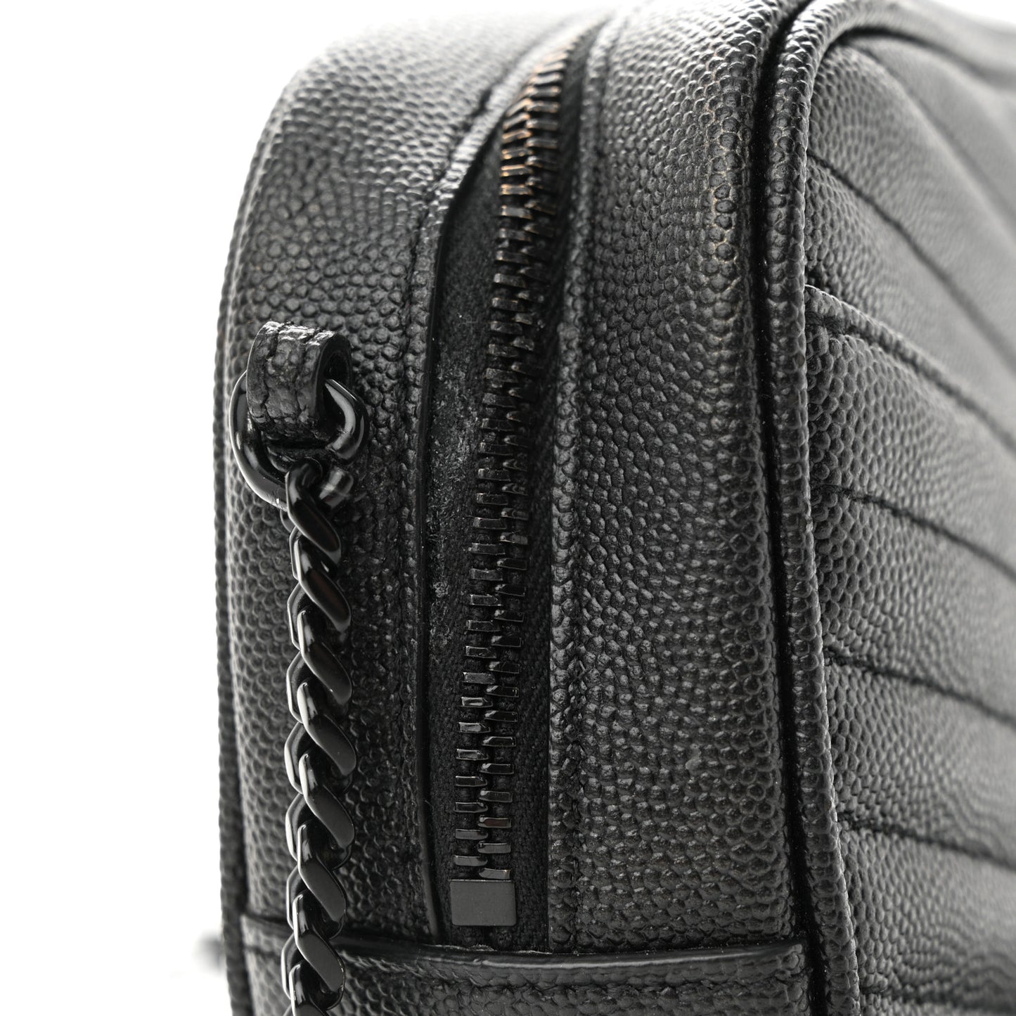 Grain De Poudre Matelasse Monochrome Monogram Mini Lou Camera Bag Black
