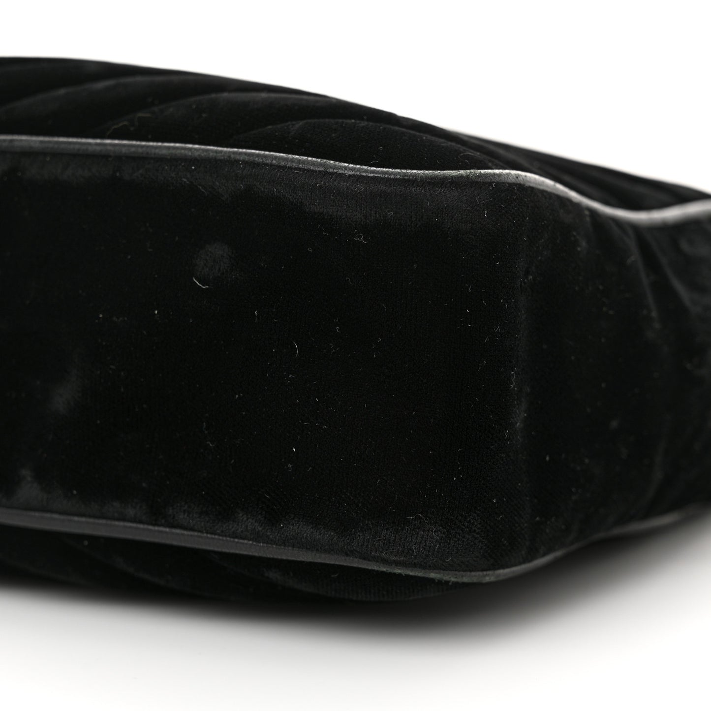 Velvet Matelasse Monogram Lou Camera Bag Black