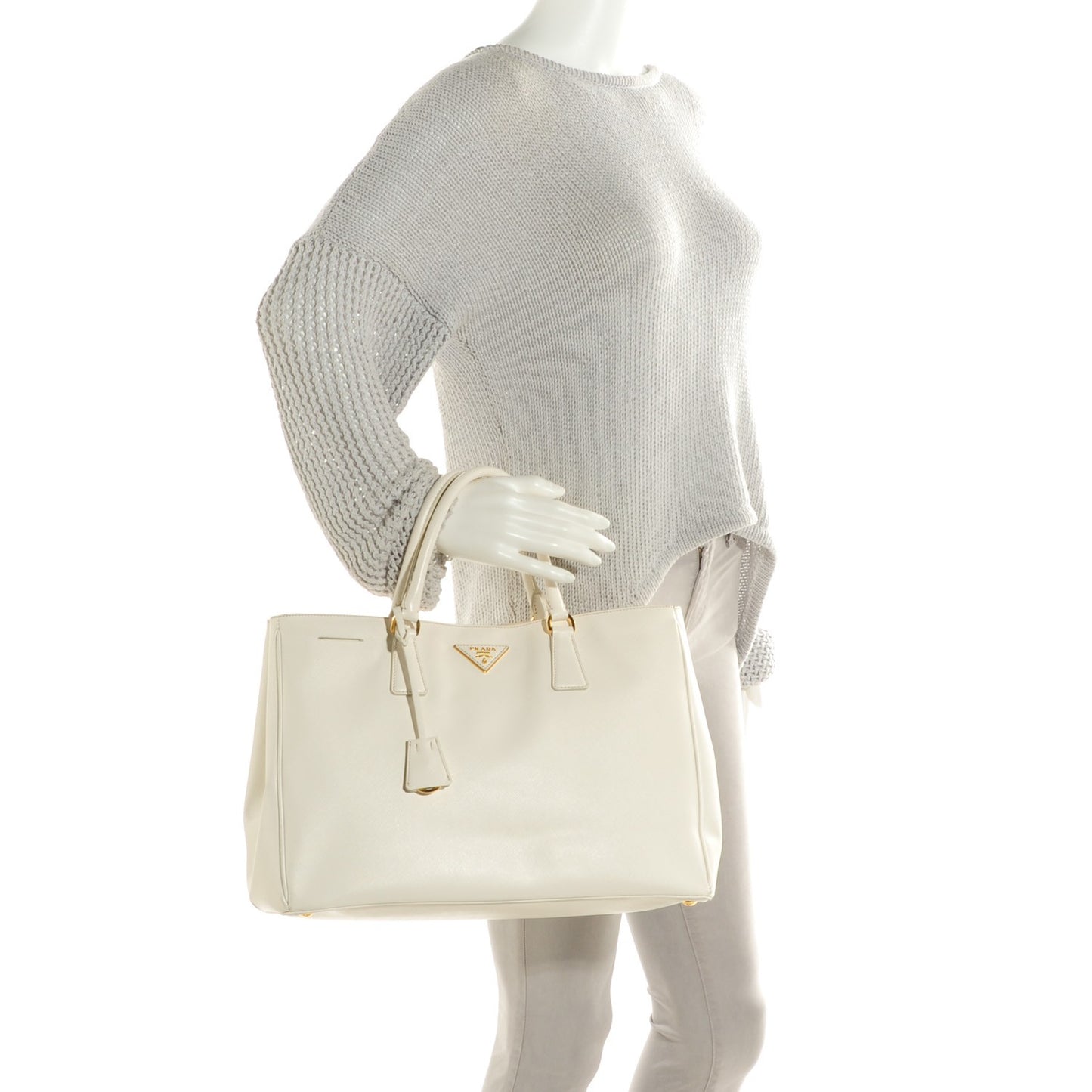 Saffiano Lux Large Tote Talco