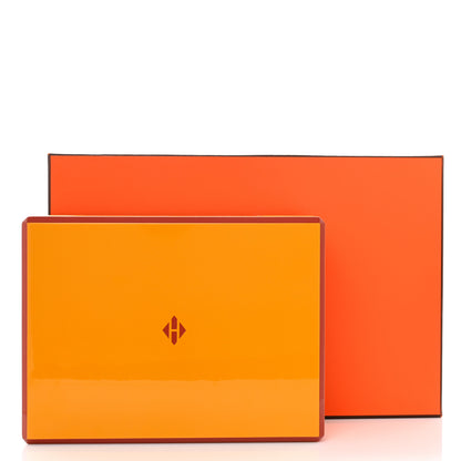 Hermes Lacquered Wood Facettes Watch Box Curry 11 of 11