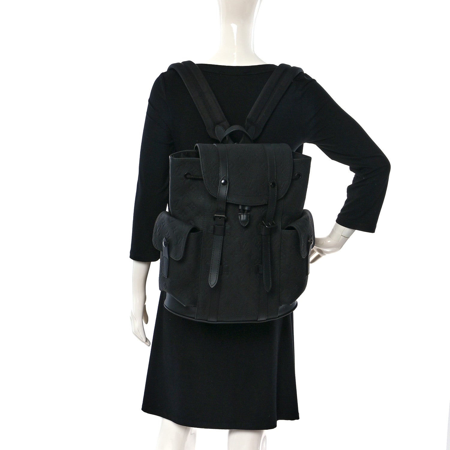 Louis Vuitton Taurillon Monogram Christopher PM Backpack Black 2 of 8