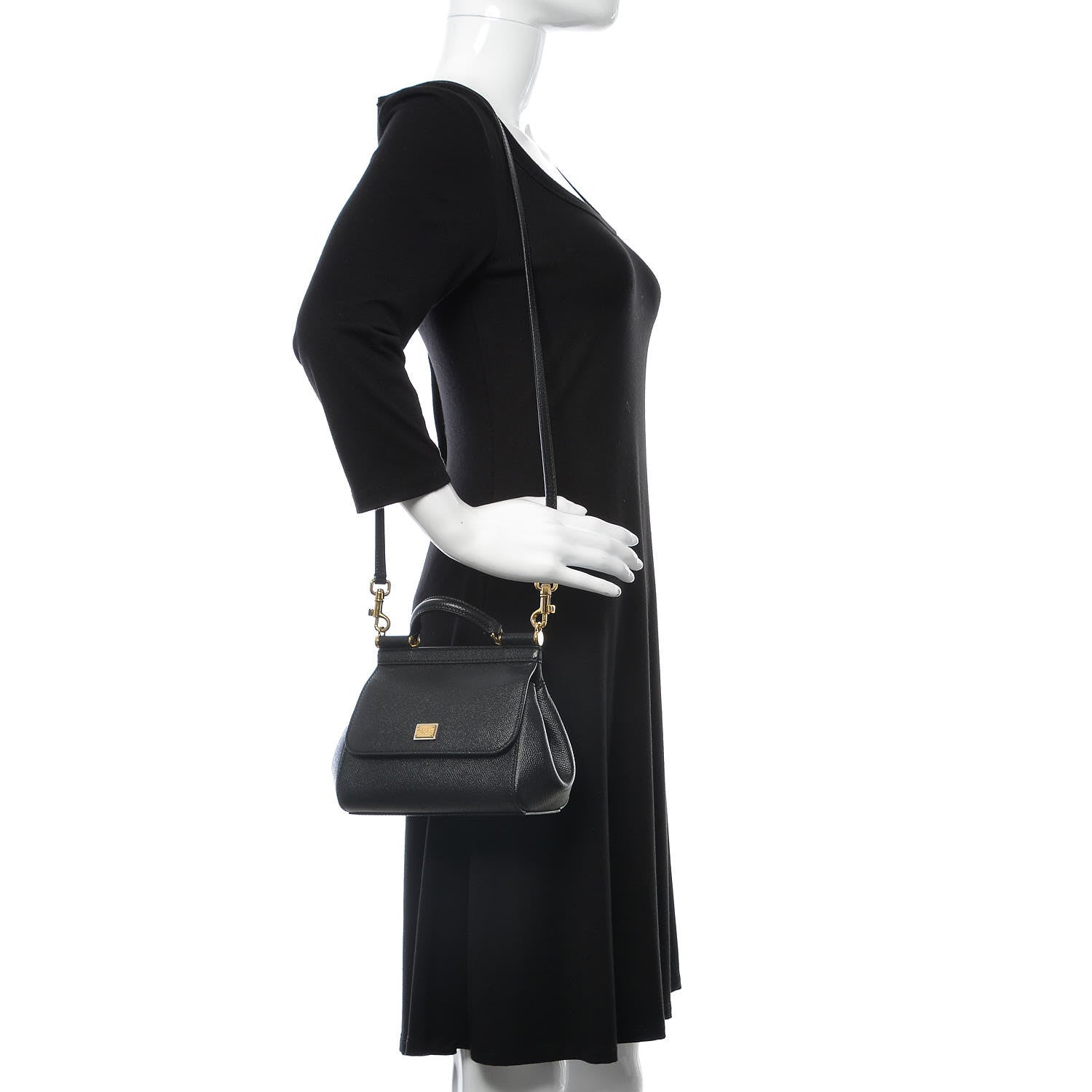 Dolce & Gabbana Dauphine Small Miss Sicily Satchel Black 2 of 9