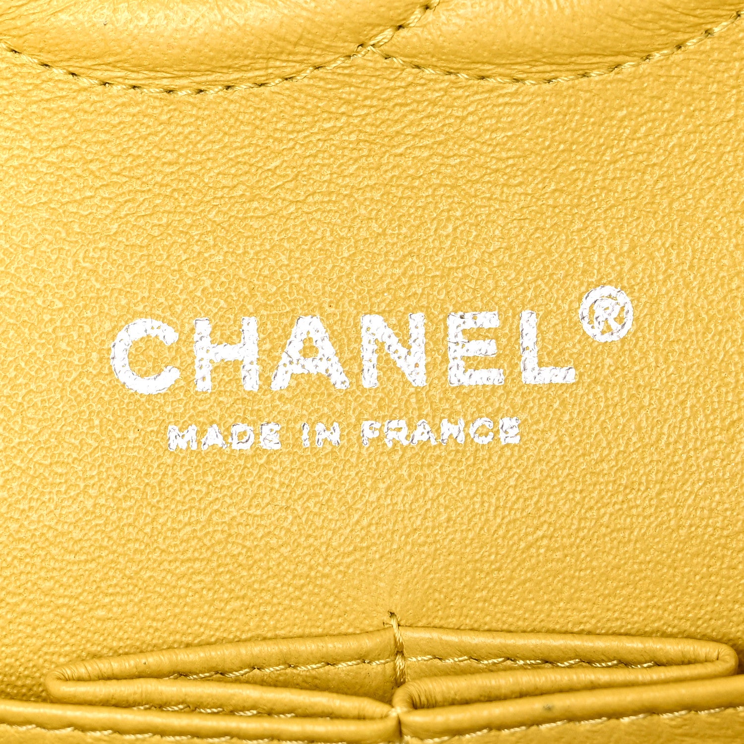 Chanel Lambskin Quilted Medium Double Flap Yellow 6 of 10