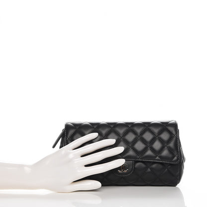 Chanel Lambskin Quilted Flap Cosmetic Case Black 2 of 8