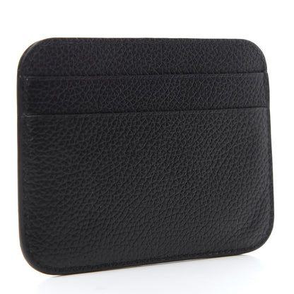 Balenciaga Grained Calfskin Logo Cash Rounded Card Holder Black White 3 of 8