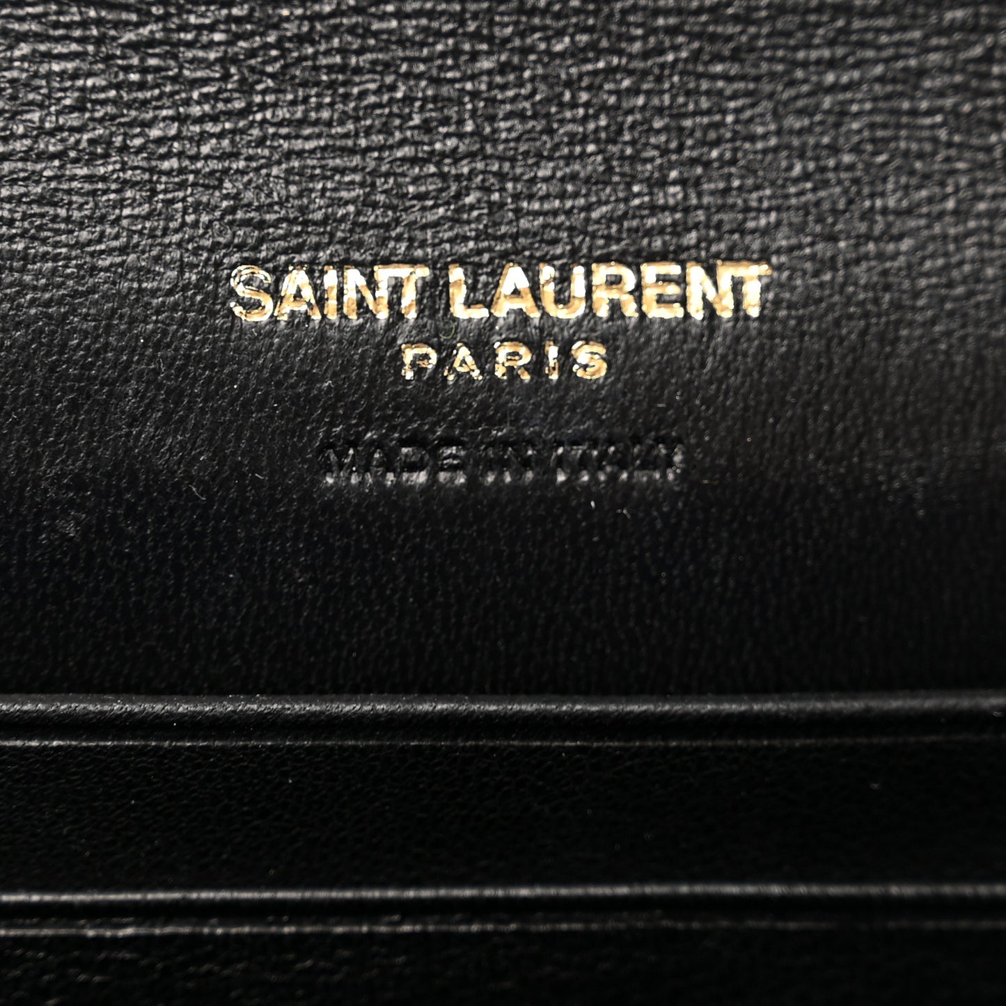Lambskin Matelasse Monogram Vicky Tri-Fold Wallet Black
