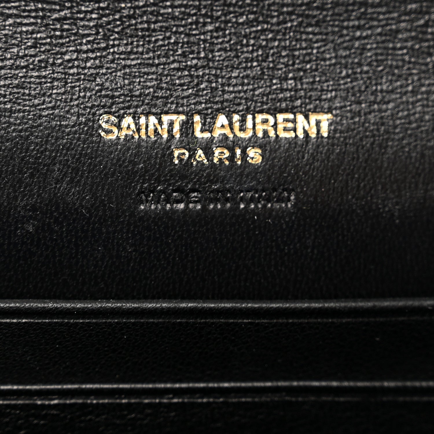 Saint Laurent Lambskin Matelasse Monogram Vicky Tri-Fold Wallet Black 6 of 8