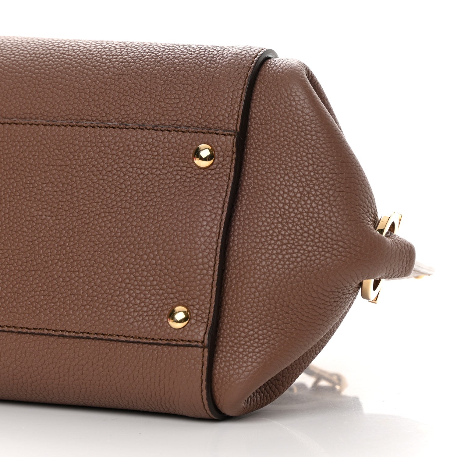 Salvatore Ferragamo Calfskin Sofia Shoulder Bag New Moka 10 of 10