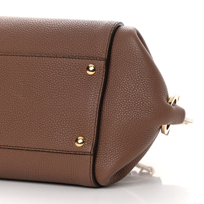 Salvatore Ferragamo Calfskin Sofia Shoulder Bag New Moka 10 of 10