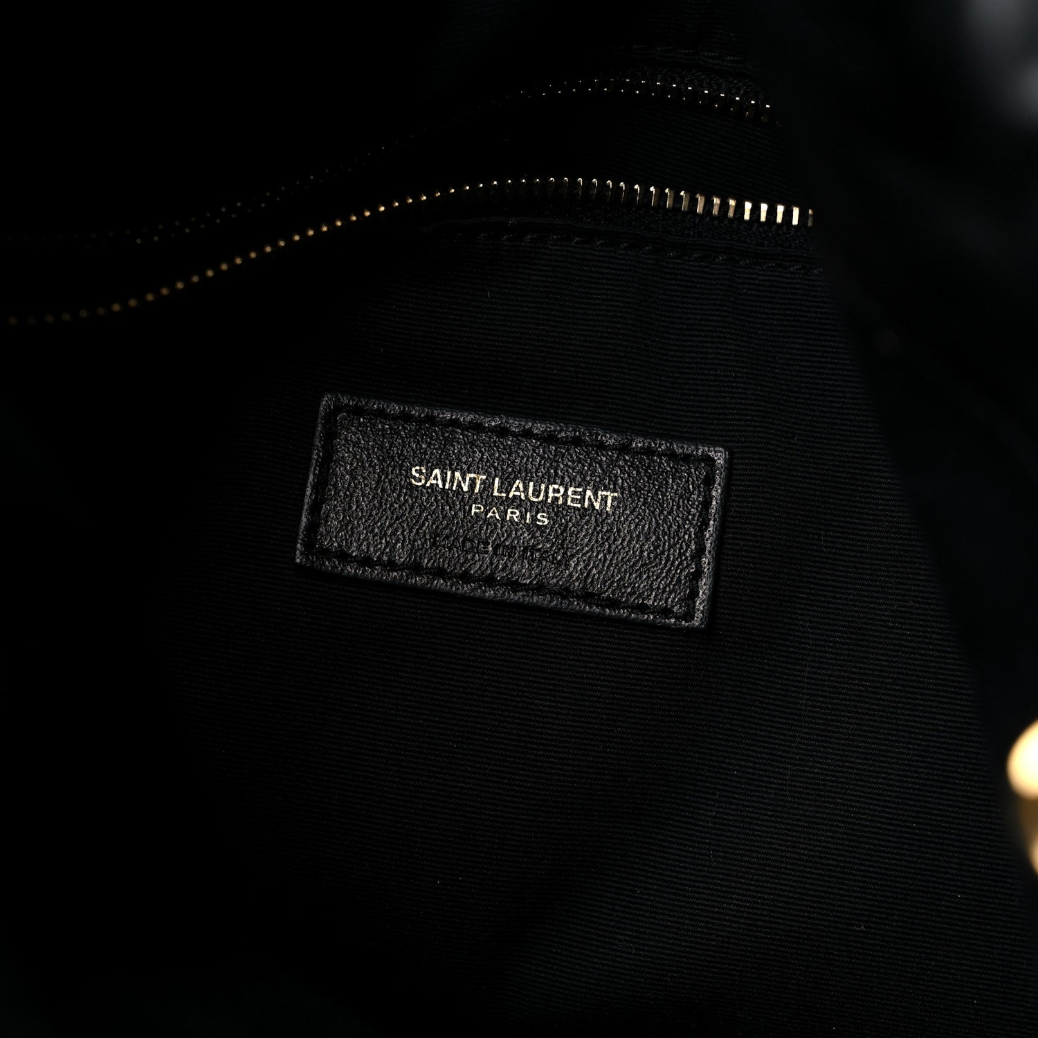 Saint Laurent Lambskin Charm Studded Teddy Drawstring Bag Black 6 of 9