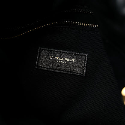 Saint Laurent Lambskin Charm Studded Teddy Drawstring Bag Black 6 of 9
