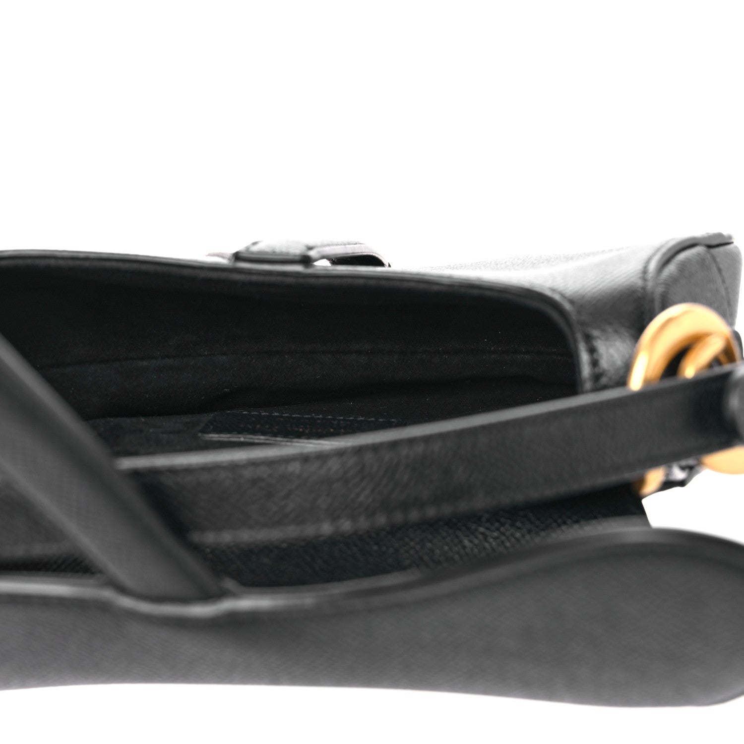 Christian Dior Grained Calfskin Mini Saddle Bag Black 5 of 8