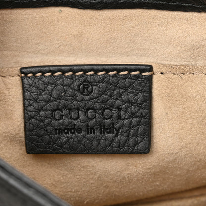 Gucci Pebbled Calfskin Small 1973 Chain Shoulder Bag Black 6 of 13