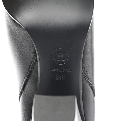 Chanel CC Ankle Boots 38 Black 6 of 12