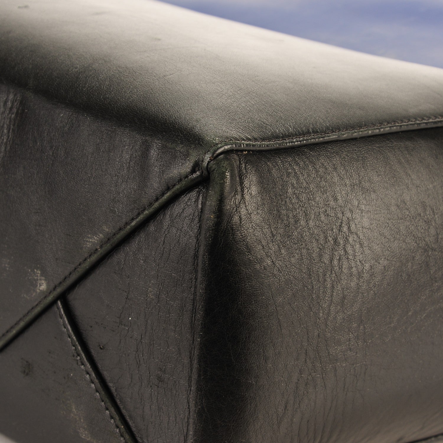 Celine Rubber Lambskin Vertical Cloudy Bi-Cabas Lagoon Black 8 of 8