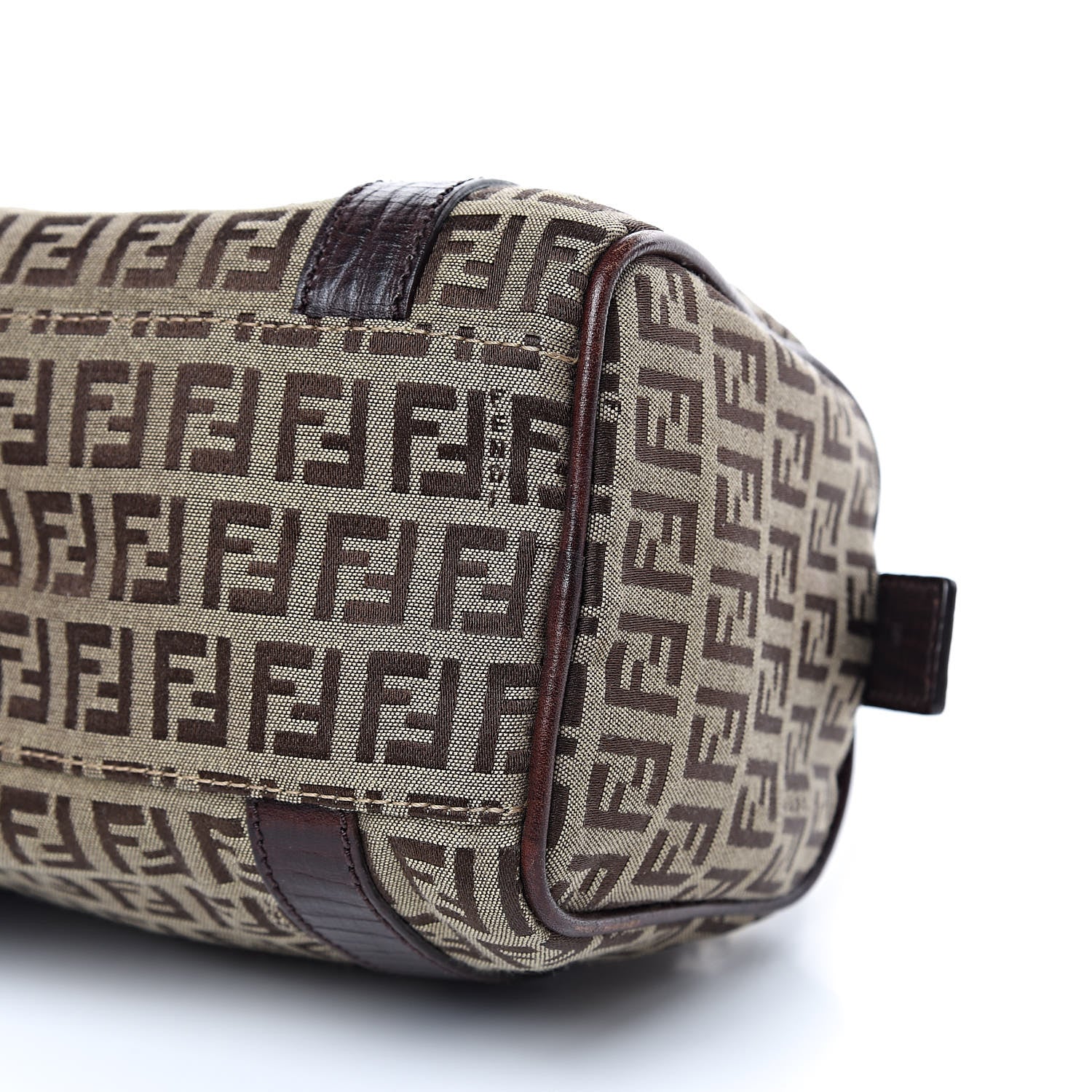 Fendi Zucchino Vitello Mini Boston Mogano Panna Bruciato 8 of 9