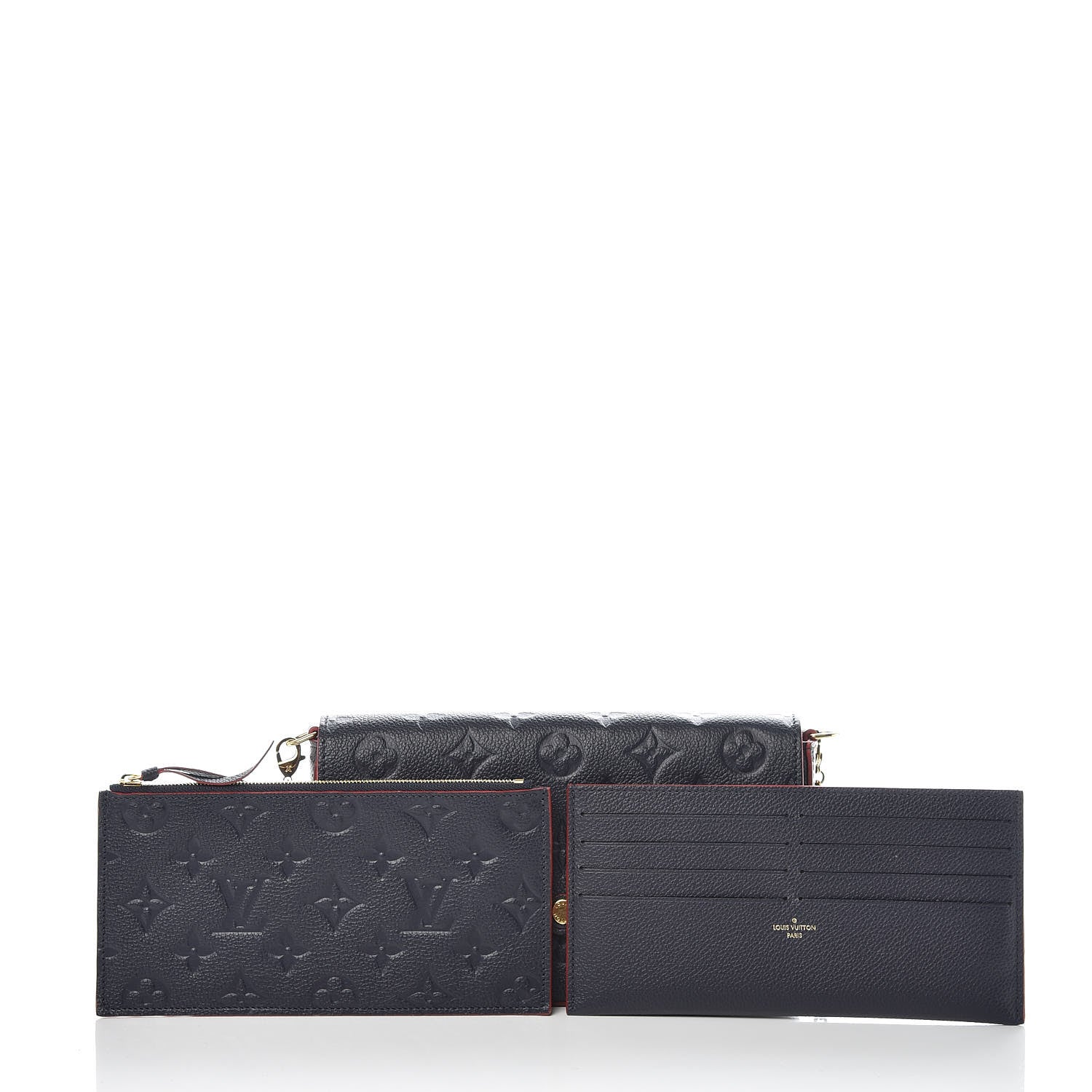 Louis Vuitton Empreinte Pochette Felicie Chain Wallet Marine Rouge 10 of 11