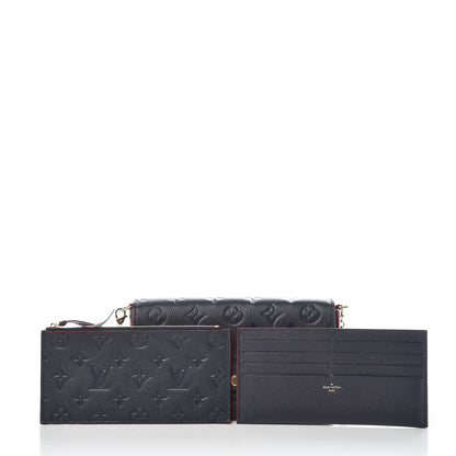 Louis Vuitton Empreinte Pochette Felicie Chain Wallet Marine Rouge 10 of 11