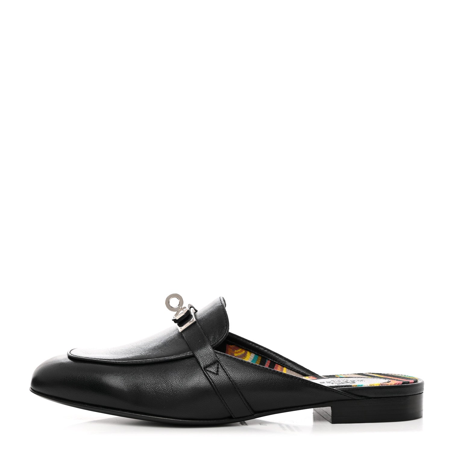 Hermes Goatskin Oz Mules 37 Black 1 of 8