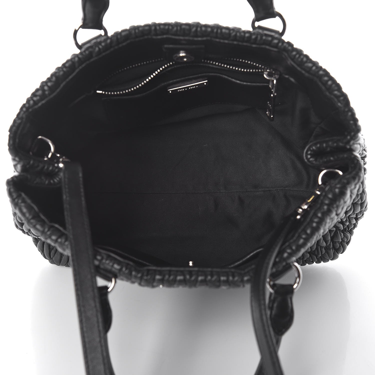 Miu Miu Nappa Matelasse Tote Black 5 of 10