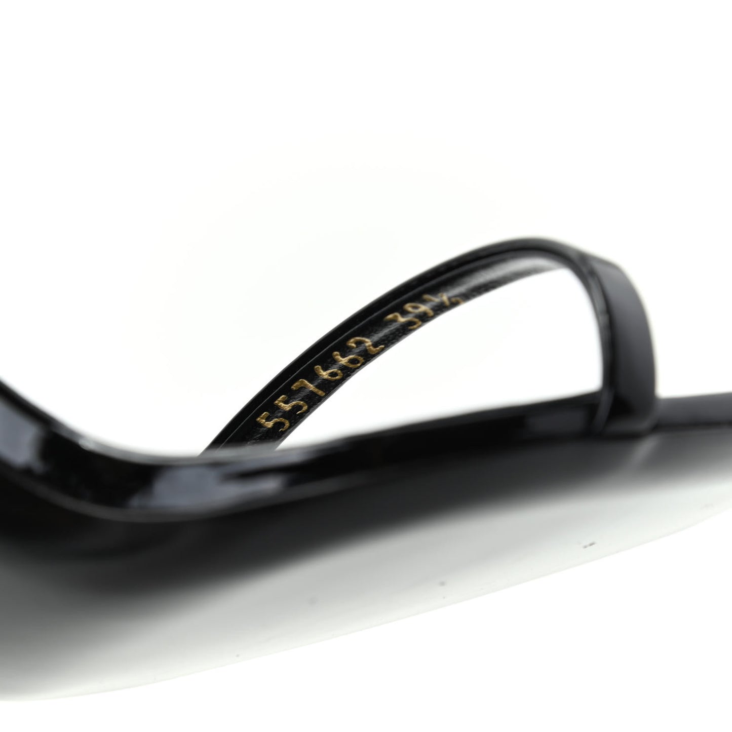 Patent Calfskin Opyum Sandals 39.5 Black