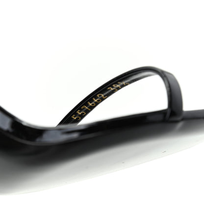Saint Laurent Patent Calfskin Opyum Sandals 39.5 Black 10 of 11