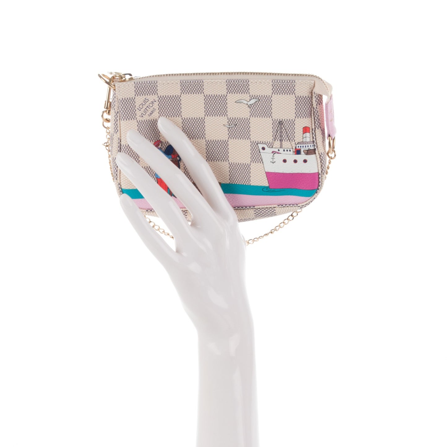 Damier Azur 2016 Christmas Animation Mini Pochette Accessories