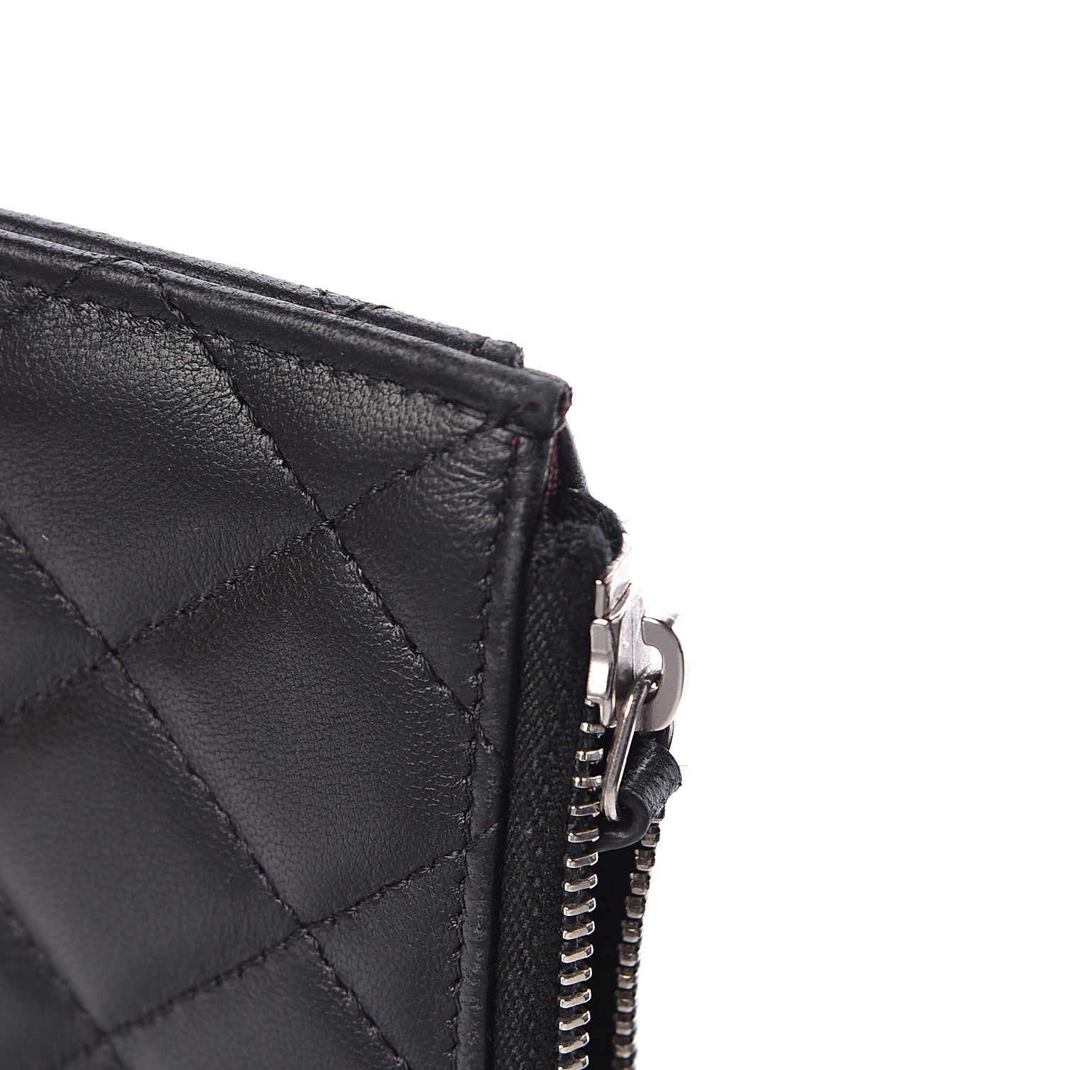 Chanel Lambskin Quilted Classic Zip Pouch Black 10 of 12