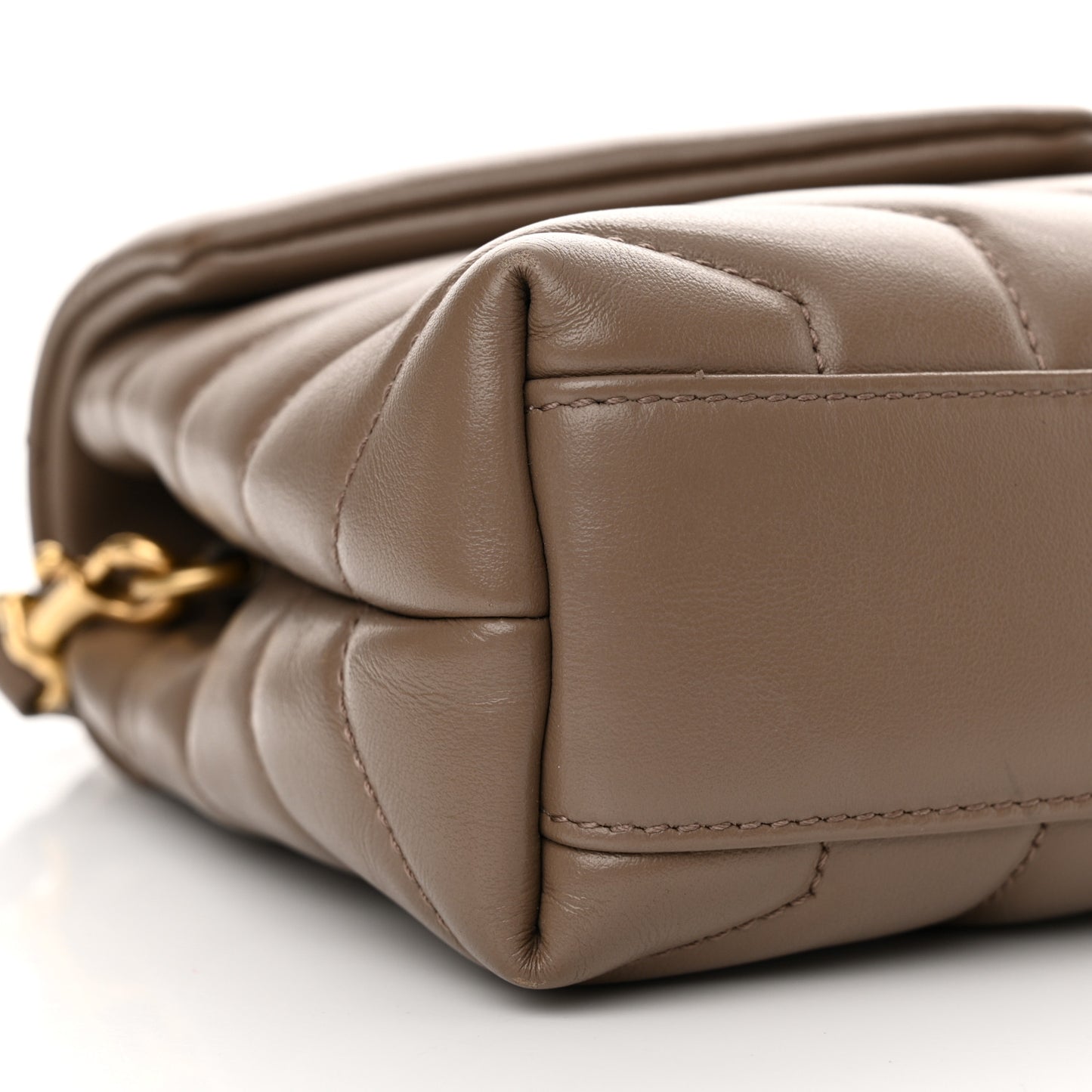 Calfskin Y Quilted Monogram Toy Loulou Crossbody Bag Taupe
