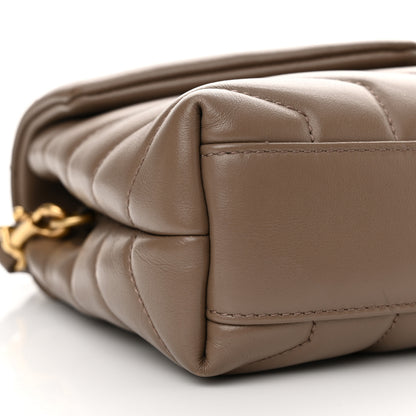 Saint Laurent Calfskin Y Quilted Monogram Toy Loulou Crossbody Bag Taupe 9 of 15