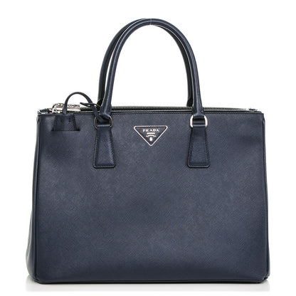 Prada Saffiano Medium Galleria Double Zip Tote Baltico 1 of 6