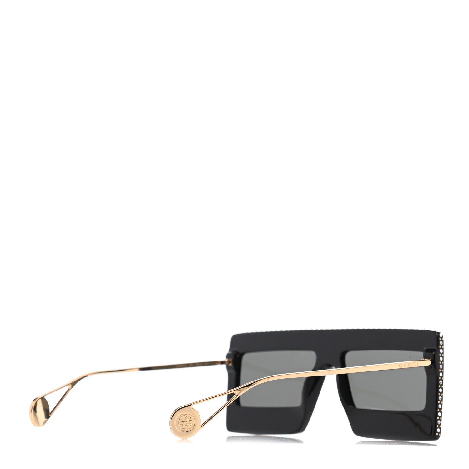 Gucci Acetate Crystal Mask-Frame Sunglasses GG0431S Black 4 of 7