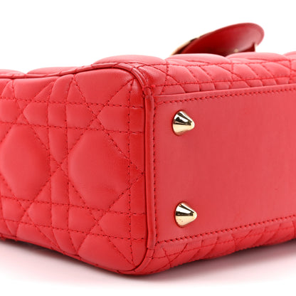Christian Dior Lambskin Cannage Small My ABCDior Lady Dior Red 10 of 14