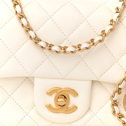 Chanel Lambskin Quilted Mini Pearl Crush Flap White 10 of 10