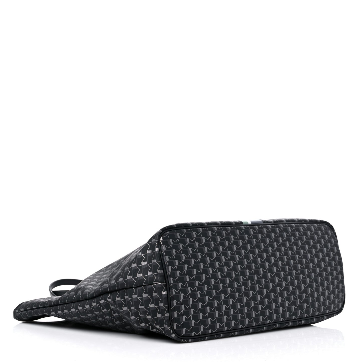 Grained Calfskin Canvas 1920 Oh! Tote Ruban GM Carbon Silver