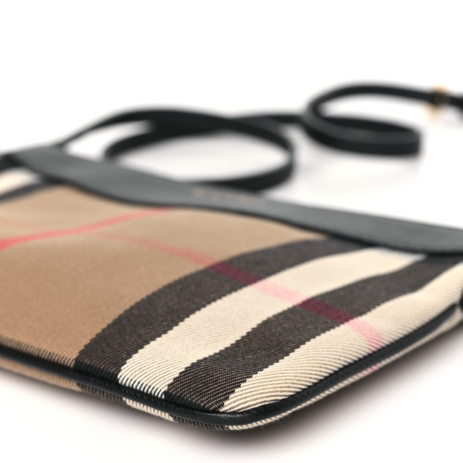 Burberry House Check Derby Peyton Crossbody Clutch Bag Black 9 of 9