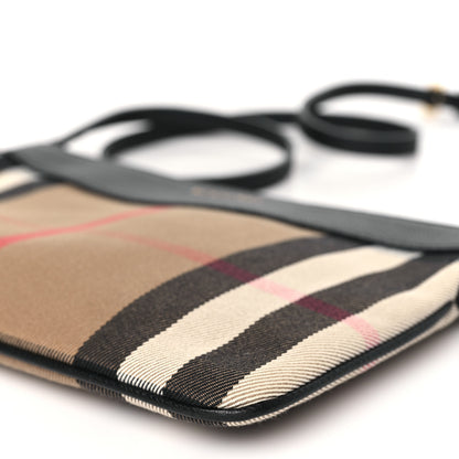 Burberry House Check Derby Peyton Crossbody Clutch Bag Black 9 of 9