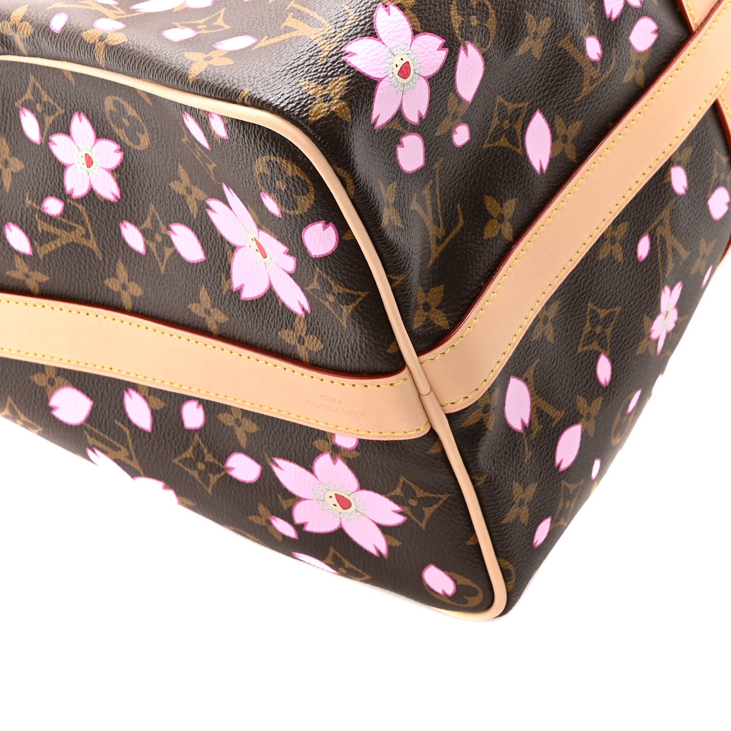 LV X TM Monogram Cherry Blossom Keepall Bandouliere 45 Sakura Brown