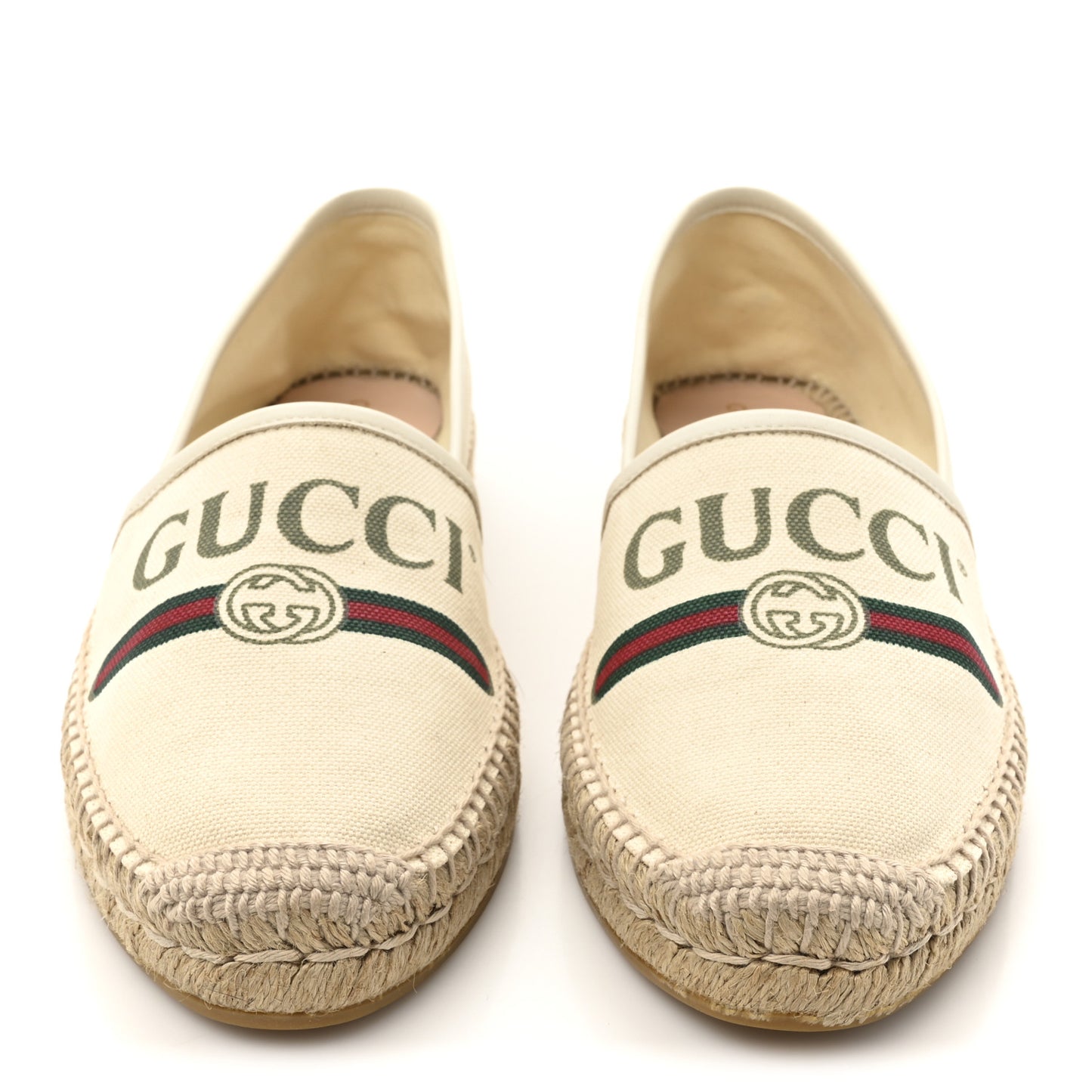 Canvas Logo Espadrilles 39.5 Greggio White