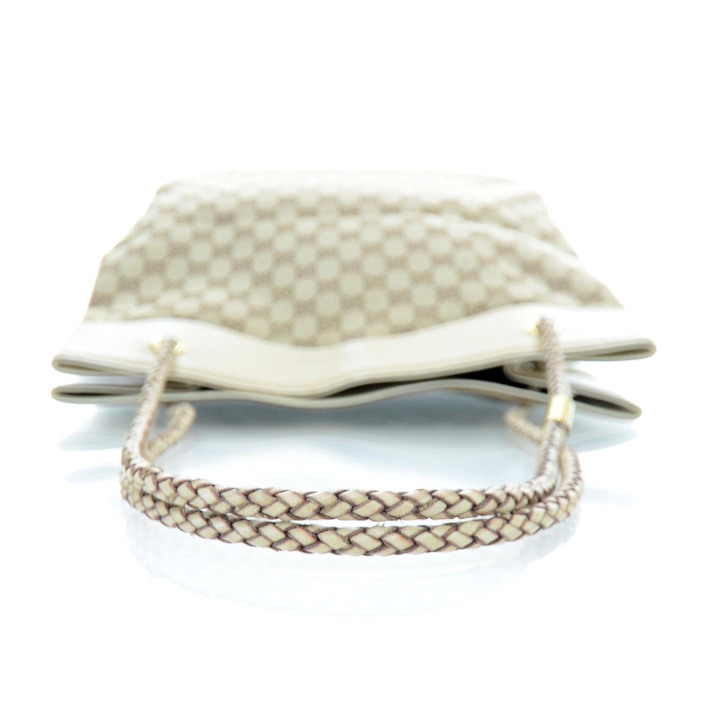 Canvas Monogram Woven Handle Tote