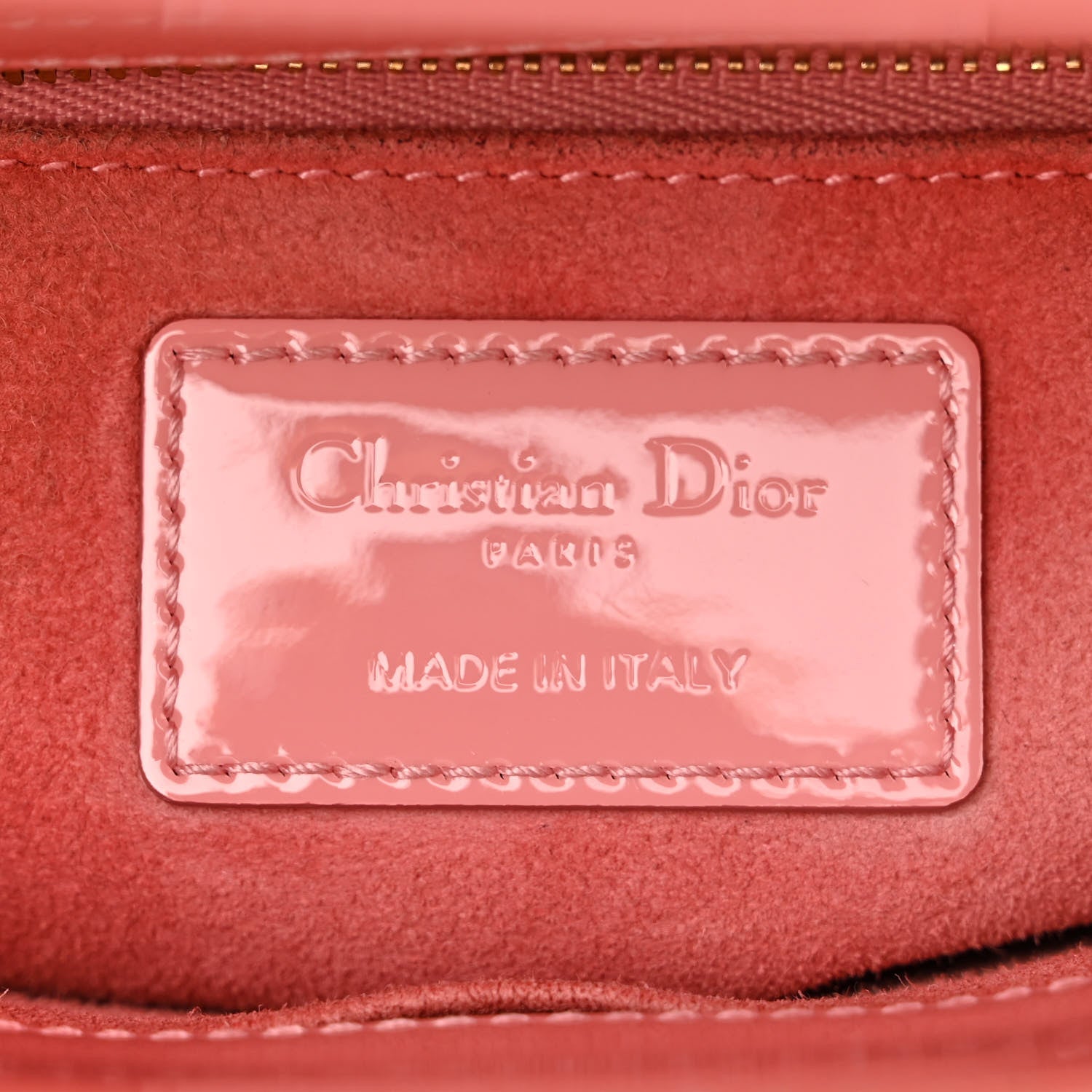 Christian Dior Patent Cannage Small Lady Dior Pink 6 of 10