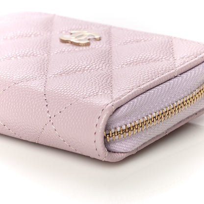 Chanel Caviar Quilted Zip Coin Purse Light Pink 10 of 11