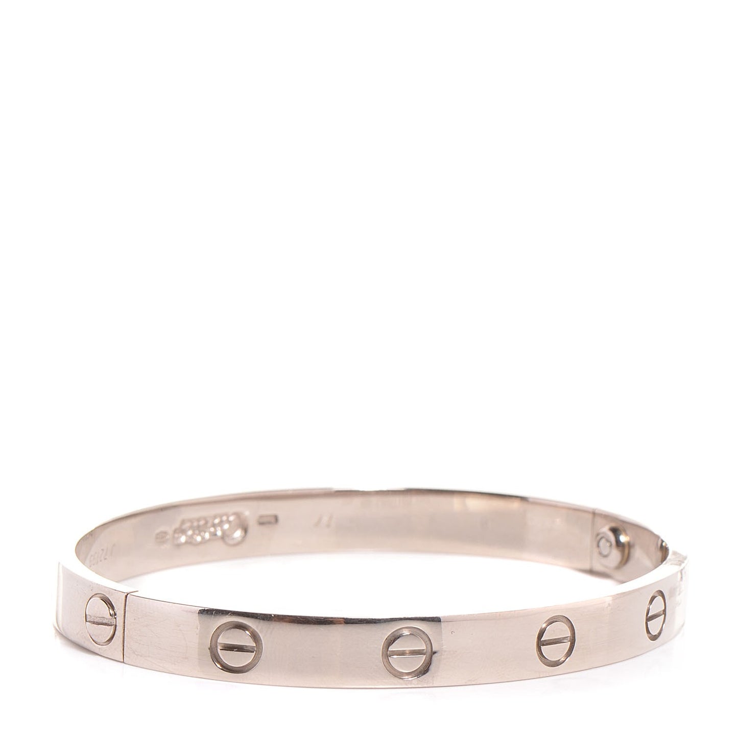 18K White Gold LOVE Bracelet 17