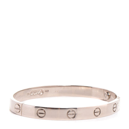 Cartier 18K White Gold LOVE Bracelet 17 3 of 6