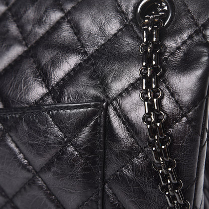 Chanel Metallic Aged Calfskin 2.55 Reissue 226 Flap So Black 8 of 8