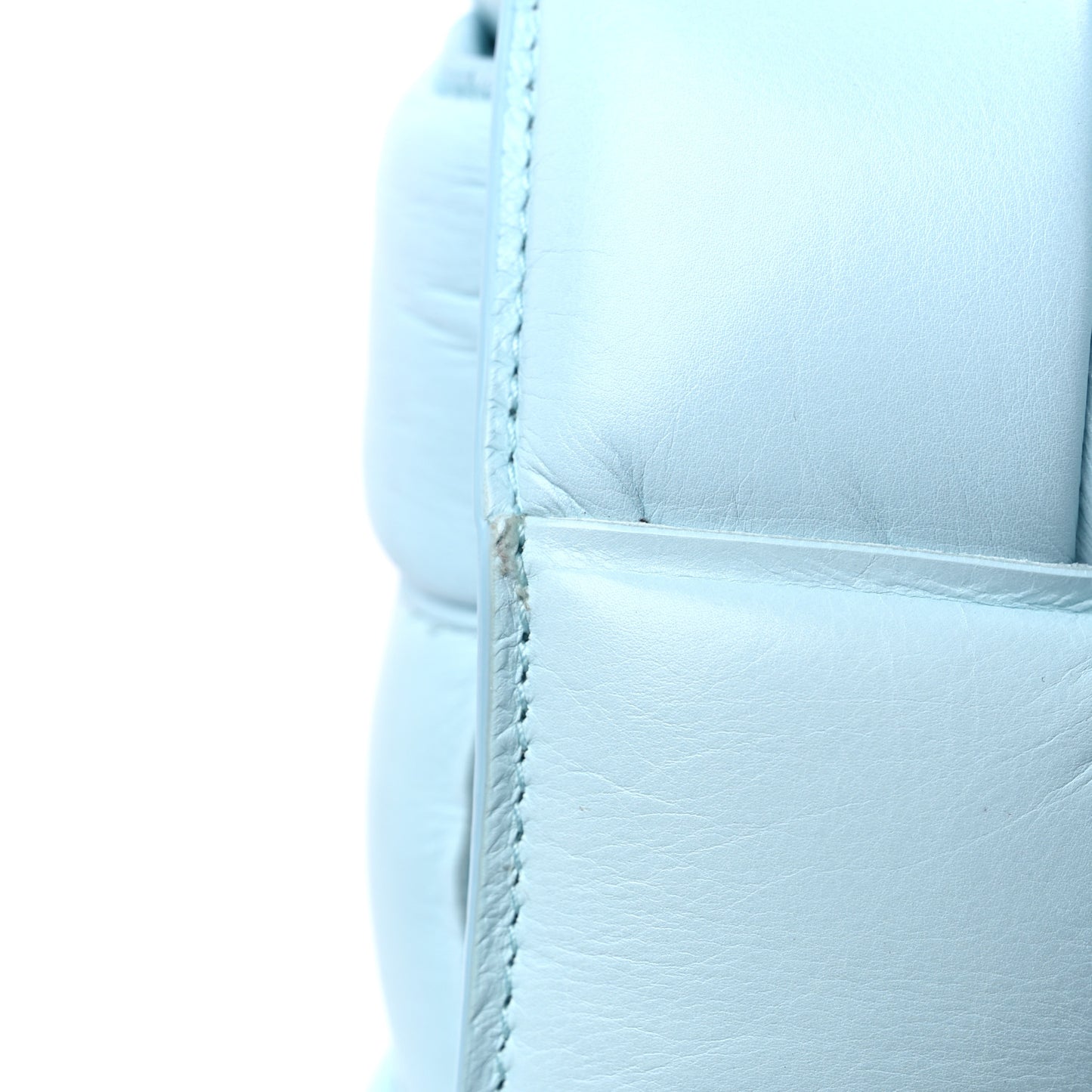 Nappa Maxi Intreccio Padded Cassette Crossbody Bag Ice