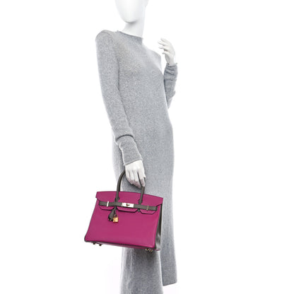 Hermes Epsom Horseshoe Birkin 30 Rose Poupre Etain 2 of 9