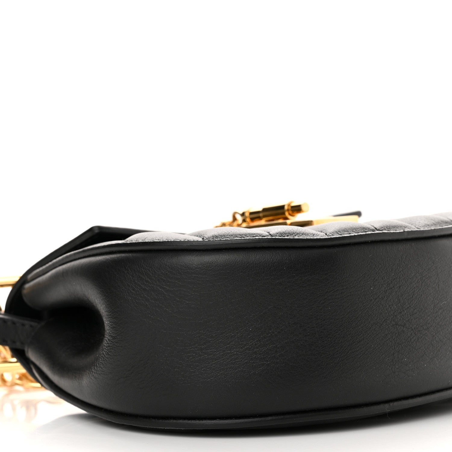 Chloe Calfskin Quilted Mini Drew Bijou Shoulder Bag Black 9 of 10